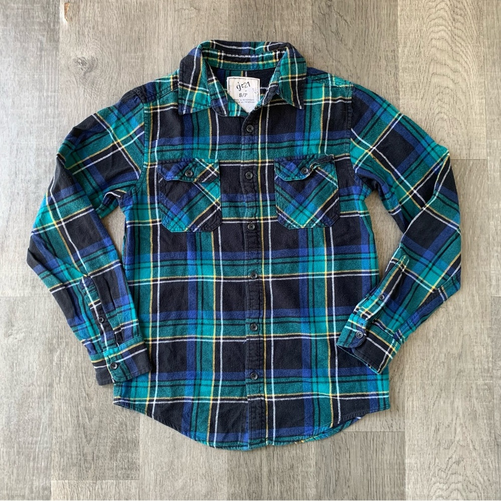 Blue + Green Flannel